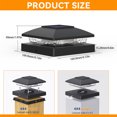 thumbnail image 5 of 8 Pack Solar Post Cap Lights, 4x4 Outdoor LED Fence Post Cap Lights, Solar Powered Deck Lights for Dock Waterproof, fit for Wooden/Vinyl Posts, 5 of 7