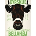 thumbnail image 2 of Vintage Apple Collection 14x18 White Modern Wood Framed Museum Art Print Titled - Dyrskue Danish Cow, 2 of 4