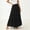 Black, variant on OGLCCG Womens Maxi Skirt Summer Boho Flowy Swing Tiered A-Line Long Skirts Casual Flared Ruffle Elastic Waist Beach Vacation Skirts,L