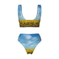thumbnail image 5 of Daiia Blooming Sunflower Field Women's Bikini Set Two Piece Swimsuit High Waisted Bikini Adjustable Straps Bikini Perfect for Beach, Pool, and Summer Vacation-X-Large, 5 of 9