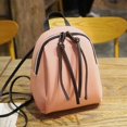 thumbnail image 2 of Mochila pequeña para mujer Mochila antirrobo con cremallera asegurada y mochila con borlas (rosa), 2 of 5