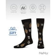 thumbnail image 6 of MeMoi Whiskey Bar Conversational Bamboo Blend Men's Socks - Mens - Male, 10-13, Black, 6 of 10