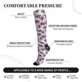 thumbnail image 3 of Lsque Tropics Palm Trees Pattern Sport Compression Socks for Men & Women 15-20 mmHg Knee High Nurse Pregnant Running Medical and Travel Athletic, 3 of 6