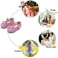 thumbnail image 4 of Toddler Flower Girl Glitter Pink Dress Shoes Size 7 - Girl Ballet Flats Wedding Party, 4 of 6