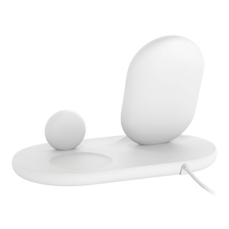Belkin - 3-in-1 Wireless Charger - Fast Charging Stand for iPhone, Watch & AirPods - Qi-Certified Charger - Case Compatible - White