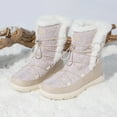thumbnail image 3 of BURUDANI Women's Faux Lace-Up Winter Snow Boots, 3 of 6