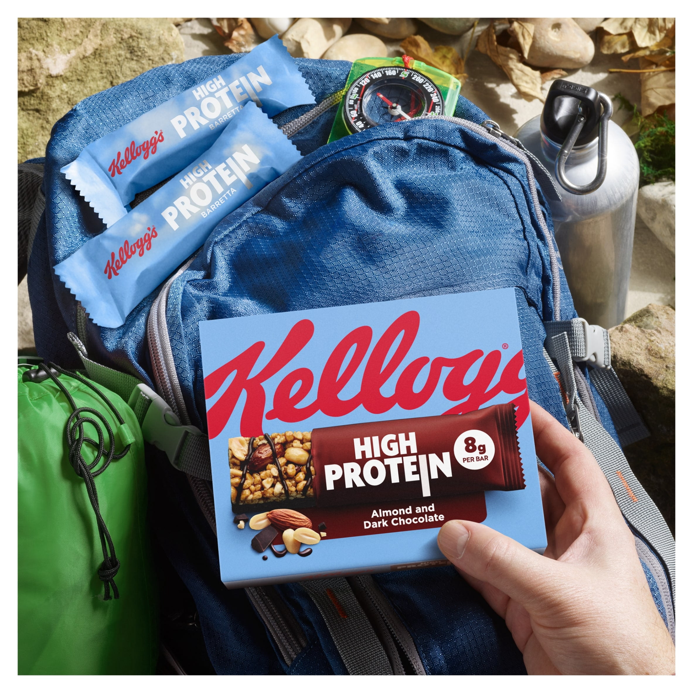 Kellogg's High Protein Almond & Dark Chocolate Snack Bars 4x35g, Imported from Britain