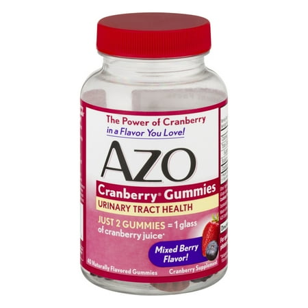 AZO Cranberry Gummies Urinary Tract Health Mixed Berry - 40 CT