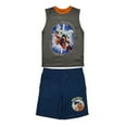 thumbnail image 2 of Dragon Ball Z 3-Pack Boy's Orange Short Sleeve Tee, Gray Muscle Tank, Blue Athletic Shorts Set, 2 of 7