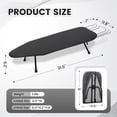 thumbnail image 2 of Small Tabletop Ironing Board, Heavy Duty Metal Panel Iron Board with Iron Rest, 8mm Thicken Cotton Padding and  Heat Resistant Cover, 31.5"x11.8"x6.2", 2 of 7