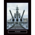 thumbnail image 2 of Unknown 20x24 Black Ornate Wood Framed with Double Matting Museum Art Print Titled - Power - Battleship, 2 of 4