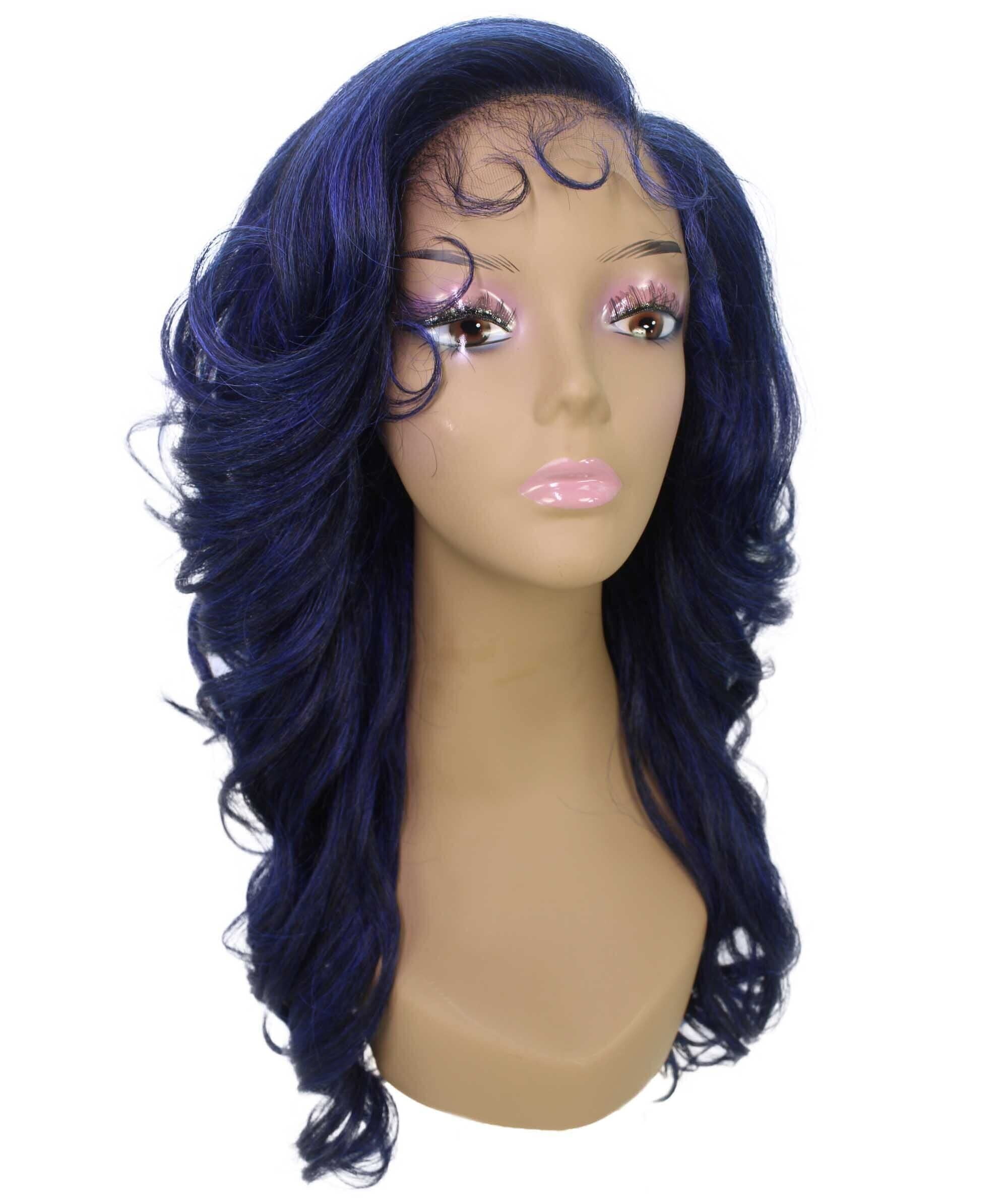 LUXLUXE Nia 20" Layered Wig | HD Lace Front Layered Wig for Black Women, Pre-Plucked Glueless Synthetic Body Wave Wig for Party & Daily Wear