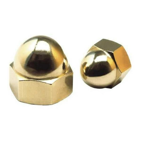 

ZoroSelect 5/16 -18 Brass Plain Finish Extra Low Crown Acorn Nuts 10 pk.