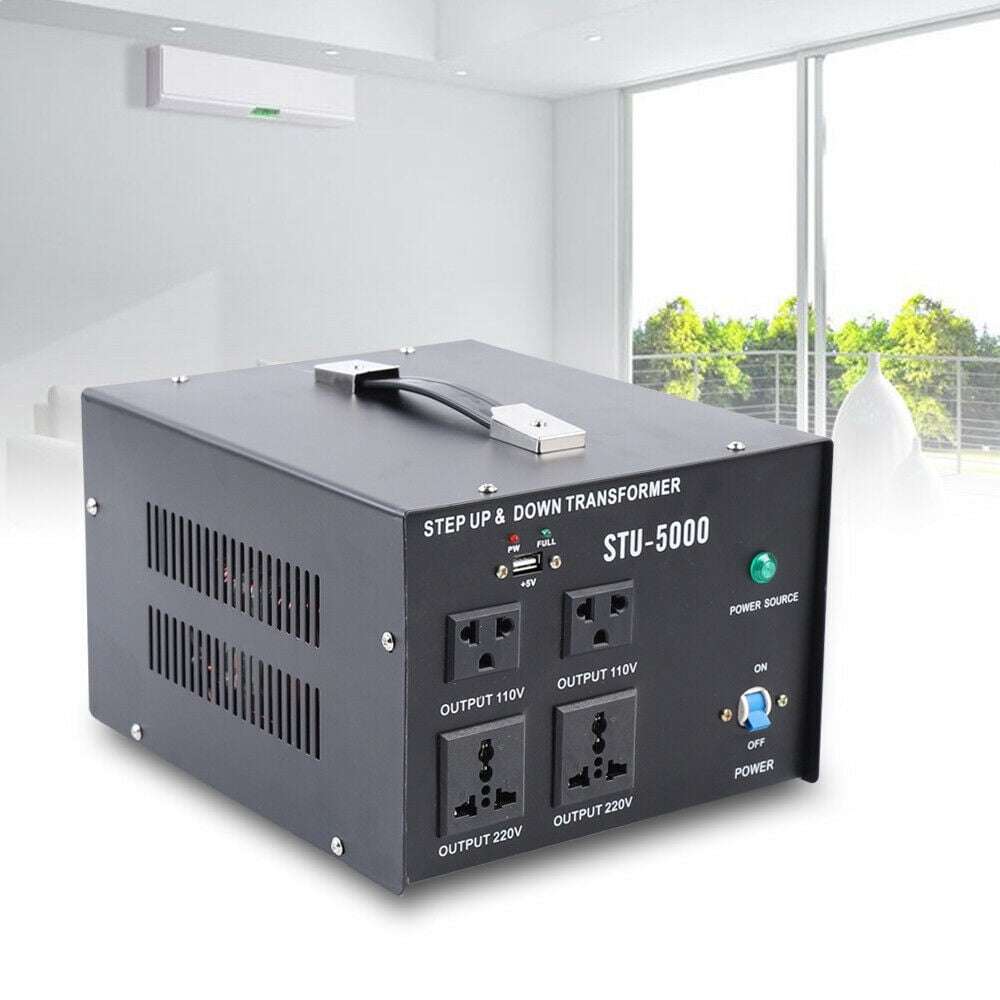 Denest 5000 Watts Voltage Transformer Step up And down 110 to/from 220 V Power Converter +USB