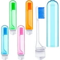 thumbnail image 1 of 4 Pieces Travel Toothbrush Folding Toothbrush with Box Potable Soft Travel Size Toothbrush for Travel Camping School Home Favors(Random Color), 1 of 7