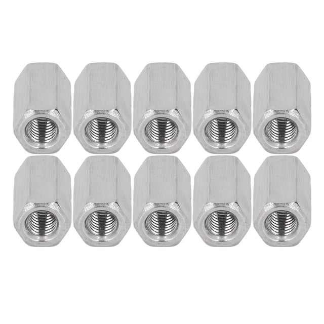 Coupling Nut, Thread Extension Fastener 10Pcs Rustproof Connector Nuts Durable For Household