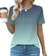 thumbnail image 2 of Pantalones Cortos para las Mujeres Sexy Cuello Redondo de Moda Casual de Manga Corta de Poliéster, Blusa de Verano de Primavera para el Uso Diario, 2 of 5