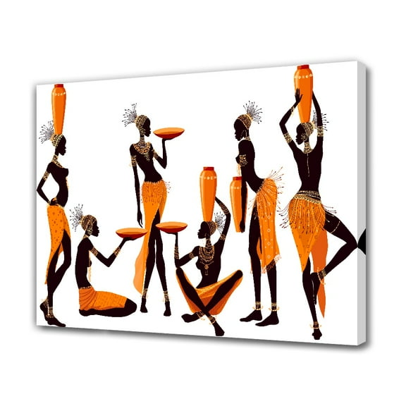 African Abstract Art Black Woman Canvas Poster Bedroom Decor Sports Landscape Office Room Decor Gift,Frame-style,08x12inch(20x30cm)
