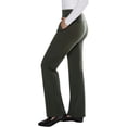 thumbnail image 2 of Matty M Women's Pull On Straight Leg Office Pants Dark Olive,  XS, 2 of 5