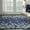 Navy, variant on Tranquil Floral Ivory 5'3" x 7'3" Area Rug, (5x7)