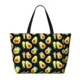 thumbnail image 2 of Sigee Flowers Avocado Print Extra Large Waterproof Beach Travel Bag with Zipper - Durable and Versatile for Vacation, Gym, and Daily Use, 2 of 7