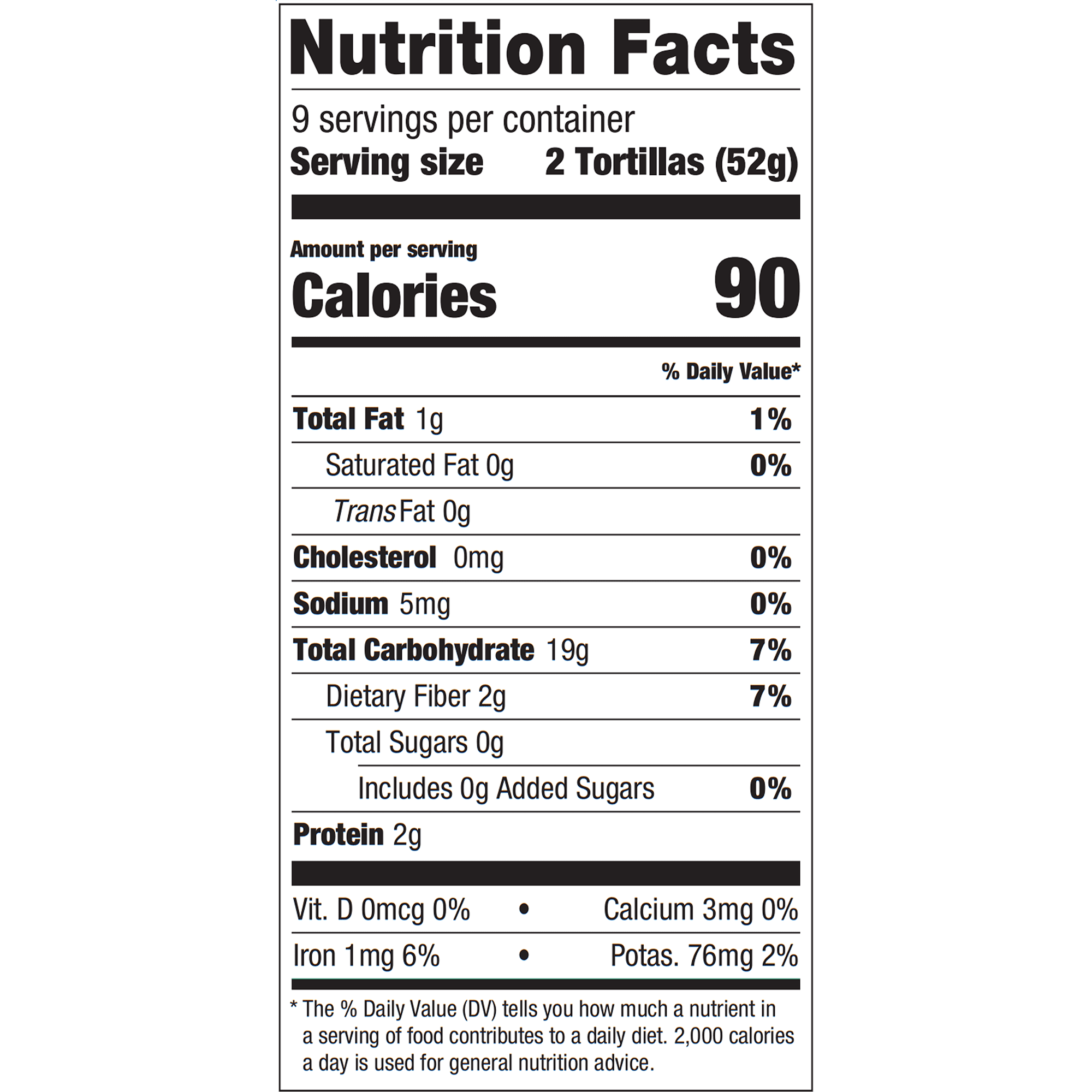 La Banderita, White Corn Tortillas, 16 oz, 18 Count