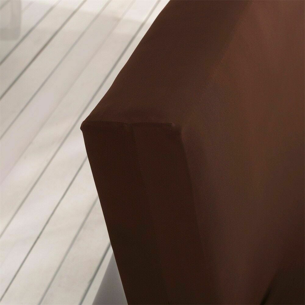 Topchancess Stretch Sofa Bed Cover, Folding Armless Sofa Cover All-Inclusive Futon Slipcover Solid Color, Brown