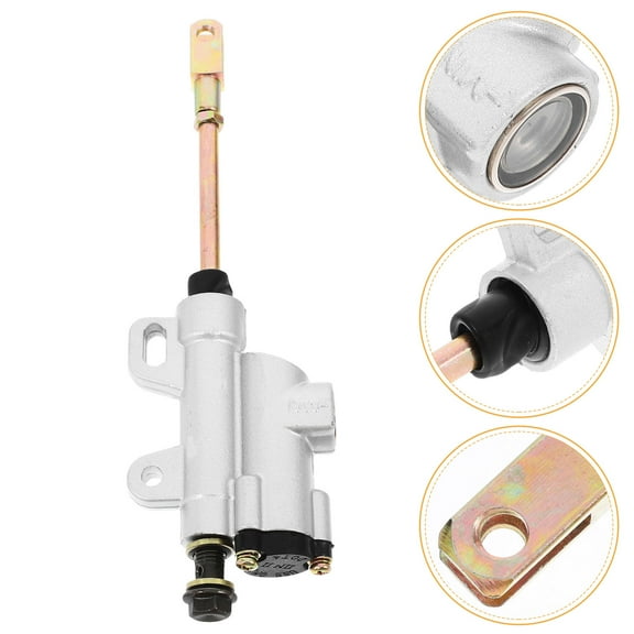 MLINS Rear Brake Master Cylinder for ATV Motorcycles with Sturdy Metal Construction and Extended Lever Design 10mm