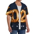 thumbnail image 2 of Kdxio Men's Hawaiian Shirt for Men Short Sleeve Shirt 2025 Happy New Year 6 Summer Casual Holiday Beach Button Down T-Shirts, 2 of 5