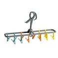 thumbnail image 1 of 1 Set Clothes Racks Hanger Set Elastic Ergonomic Mini Size Burr-free Reusable Air Clothes Strong Load Bearing Anti-slip Windproof Socks Underwear Pins Hanger Set Household Supplies, 1 of 8