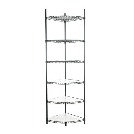 

Black 6-Layer Independent Storage Rack - Simple and Stylish Design for Bathroom Living Room Kitchen