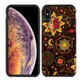 thumbnail image 2 of FINCIBO Black Hybrid Case Hard Plastic TPU Slim Back Cover for Apple iPhone XS Max 6.5", Celestial Sun Moon and Stars, 2 of 8
