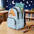 thumbnail image 3 of Kuiaobaty Capybara Print Kids Backpack for Girls 8-12 Rainbow Print School Bag with Multi Pockets 17 Inch Cute Backpack for School, Blue, 3 of 7