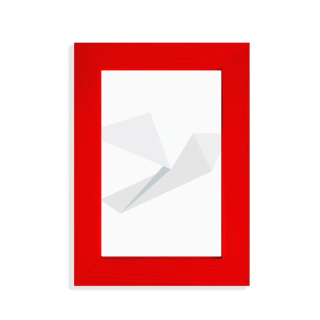 Origa Blanc Pigeon Modèle Image Affichage Art Cadre Photo Rouge