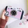 thumbnail image 3 of GFDYREE Emily in Paris Case for iPhone, Unique Cool 3D Camera Design [Long Lanyard] PC Back Cover + Soft Silicone Bumper Shockproof Protective Case (iPhone 13 Pro Max, Pink), 3 of 7