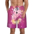 thumbnail image 1 of Fotbe Cute Pink Axolotl A Trajes de Baño Estampados para Hombre, Shorts de Verano de Secado Rápido, Ropa de Playa, Bañadores-Small, 1 of 6