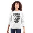 thumbnail image 3 of Mechanic Or Genius Sarcastic Humor Unisex Plus Fleece Graphic Sweatshirt Brisco Brands 3X, 3 of 5