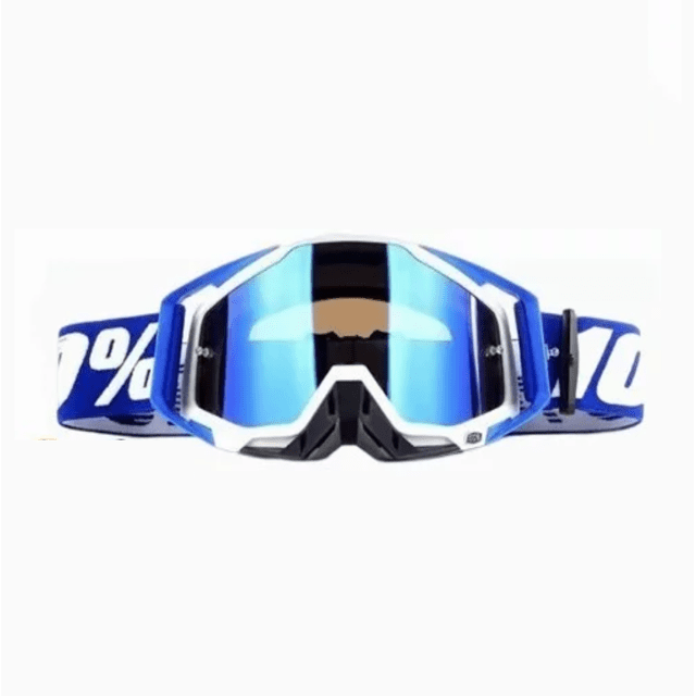 Gafas De Motocross Parabrisas Para Montar Al Aire Libre Azul/Blanco