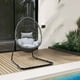 thumbnail image 4 of Costway Soporte Trípode para Silla Hamaca, Ajustable en Altura de 195-236 cm con Marco de Metal Resistente, Soporte para Columpio para Interiores y Exteriores con Gancho y Cadena de Metal, 4 of 5