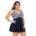 thumbnail image 2 of Maillot de Bain Vintage Marin Pin Up Rétro Deux Pièces Jupe-Short Robe de Bain, 2 of 4
