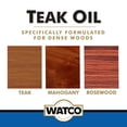 thumbnail image 3 of Watco A67141 con acabado de aceite de teca para interior/exterior, 1 litro, 3 of 5