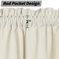 thumbnail image 2 of GlowSol Cafe Curtains 36 inch Length Thermal Insulated Room DarkeningVelvet Kitchen Curtain for Bedroom Bathroom Dorm, Cream 2 Panels, 2 of 8