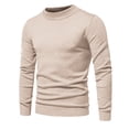 thumbnail image 4 of Gibobby Suéter para hombre Suéter de Punto a Rayas para Hombre Suéter para Hombre(Caqui,Chica), 4 of 5
