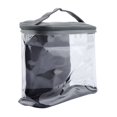 thumbnail image 1 of Neceser de maquillaje y neceser para artículos de tocador, organizador de viaje de PVC transparente gris para un fácil embalaje, 1 of 8