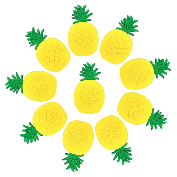 10 imanes de piña para nevera, imanes de fruta para nevera, decoraciones para pizarra blanca.