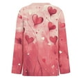 thumbnail image 5 of Lumtrix Valentine Shirts for Women Love Heart T Shirt Long Sleeve Valentines Gift Shirt Casual Crew Neck Tee Plus Size Side Split Tops Hot Pink L, 5 of 7
