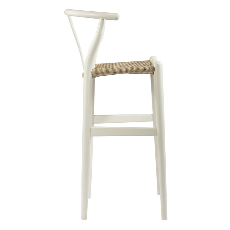 Baxton Studio Wishbone Y Stool in White Walmart