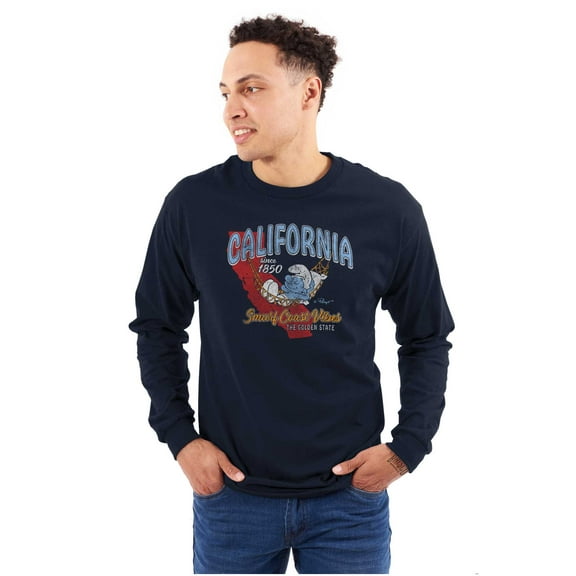 California Golden State Smurf Vibes Long Sleeve TShirt Men Women Brisco Brands S