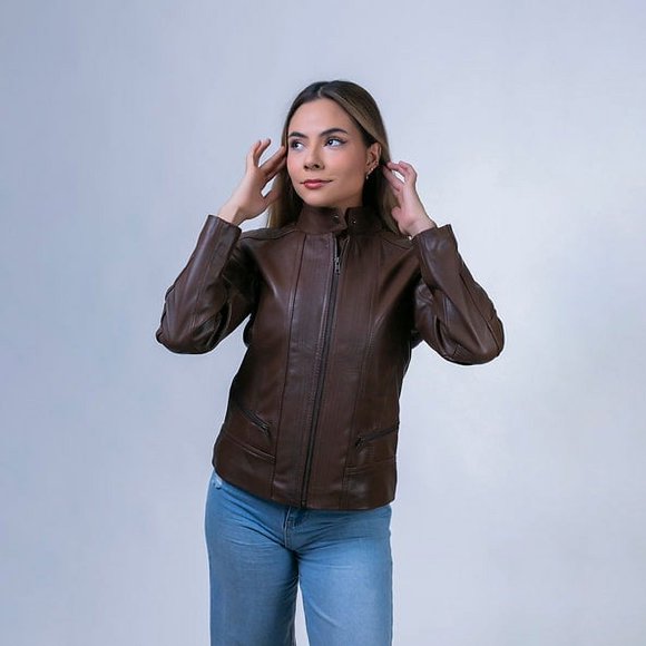 CHAMARRA ANETTE PIEL BORREGO CAFÉ