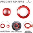 thumbnail image 4 of Para 2015-2021 Interruptor de faro/Cubierta de anillo de perilla de 4WD Accesorios de decoración de moldura Aleación de aluminio (rojo) Rojo, rojo, 4 of 5